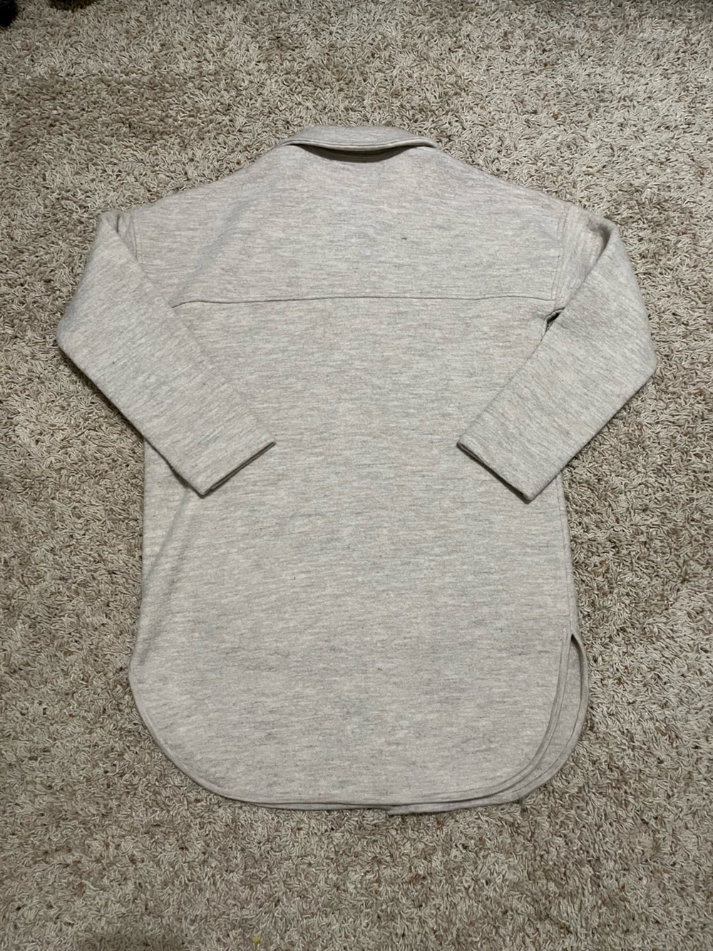 Madewell (Re)sponsible Boiled Wool Sweater Jacket in Heathered Stone XS - Picture 7 of 8